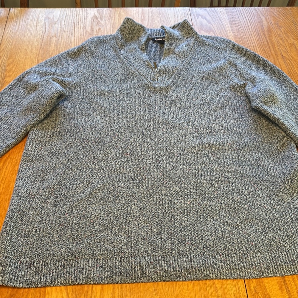 Lands' End Men's Zip Up Sweater - Heather Gray and also 23w-26w.